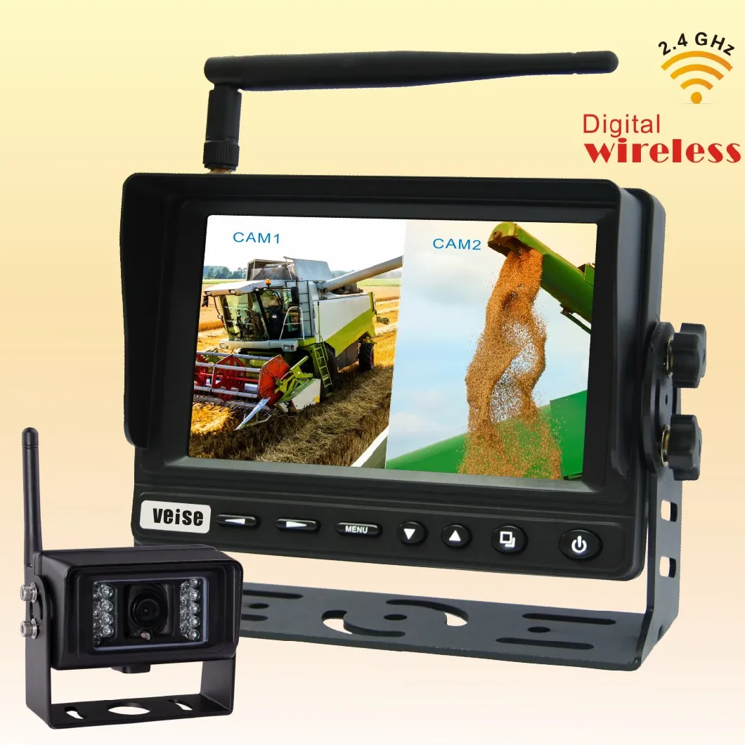 Wireless Camera with Monitor Camera Systems for Farm Agricultural Machinery Vehicle, Livestock, Tractor, Combine