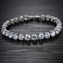 Women's fashion adjustable chain bracelets cubic zirconia rose gold love gift luxury shiny jewelry