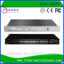 30 channel fxo/fxs telephone over fiber optic pcm multiplexer