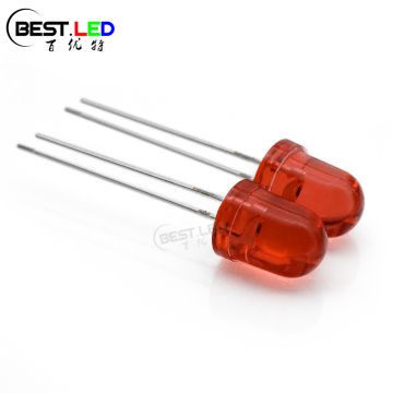 Ultra Bright 8mm Red LED Red Clear Lens