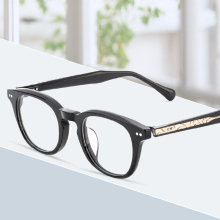 2025 Vintage Acetate Thick Frame Titanium Temple Glasses