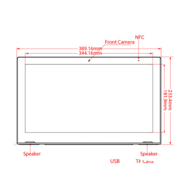 Tablette nfc android de bureau de 15,6 pouces