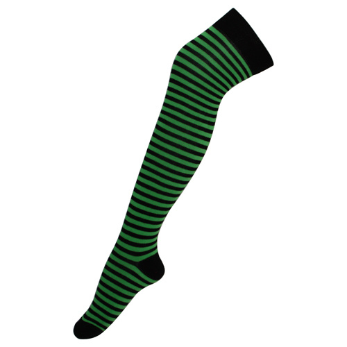 Girl's Stocking Green Strips