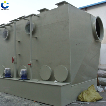 Horizontal flue gas purification absorption