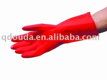 rubber glove(red household glove)