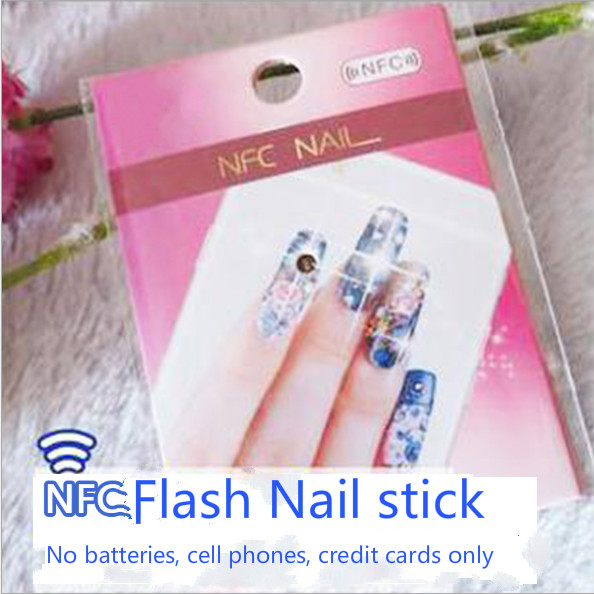 NFC smart nail polish/ NFC smart nail art design stick on nails