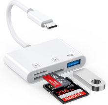Factory Wholesale 3in1 Card OTG Extender Adapter USB 3.0 External USBC Reader - TF CF XD Supported