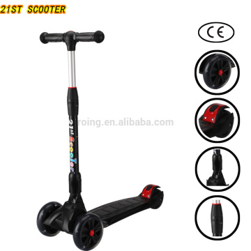 4 wheel scooter folding adult kick scooter with led pu wheel