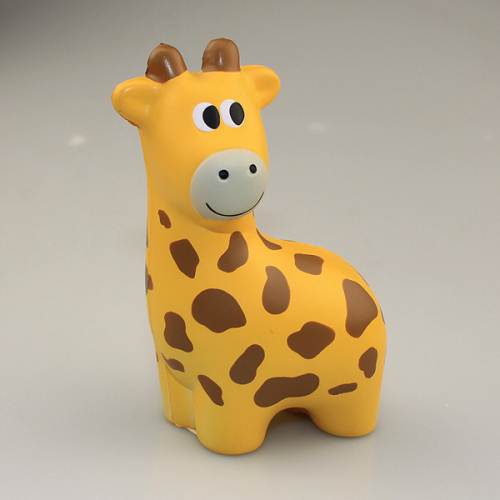 Aangepaste PU Giraffe vormige stressbal, 10.7CM