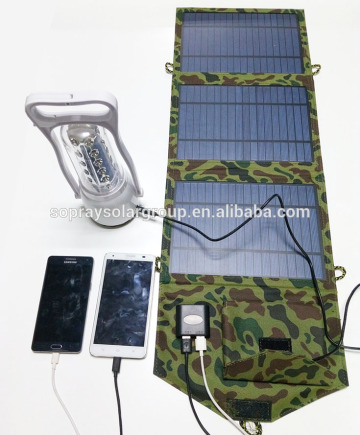 folding solar charger 10w portable solar external battery pack