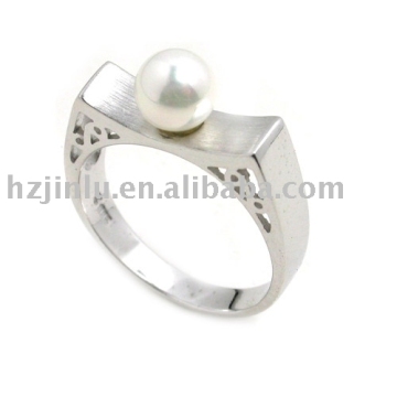 925 sterling silver ring, silver ring with bead(R010287)