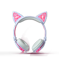 casque d&#39;oreille de chat mignon rougeoyant rechargeable