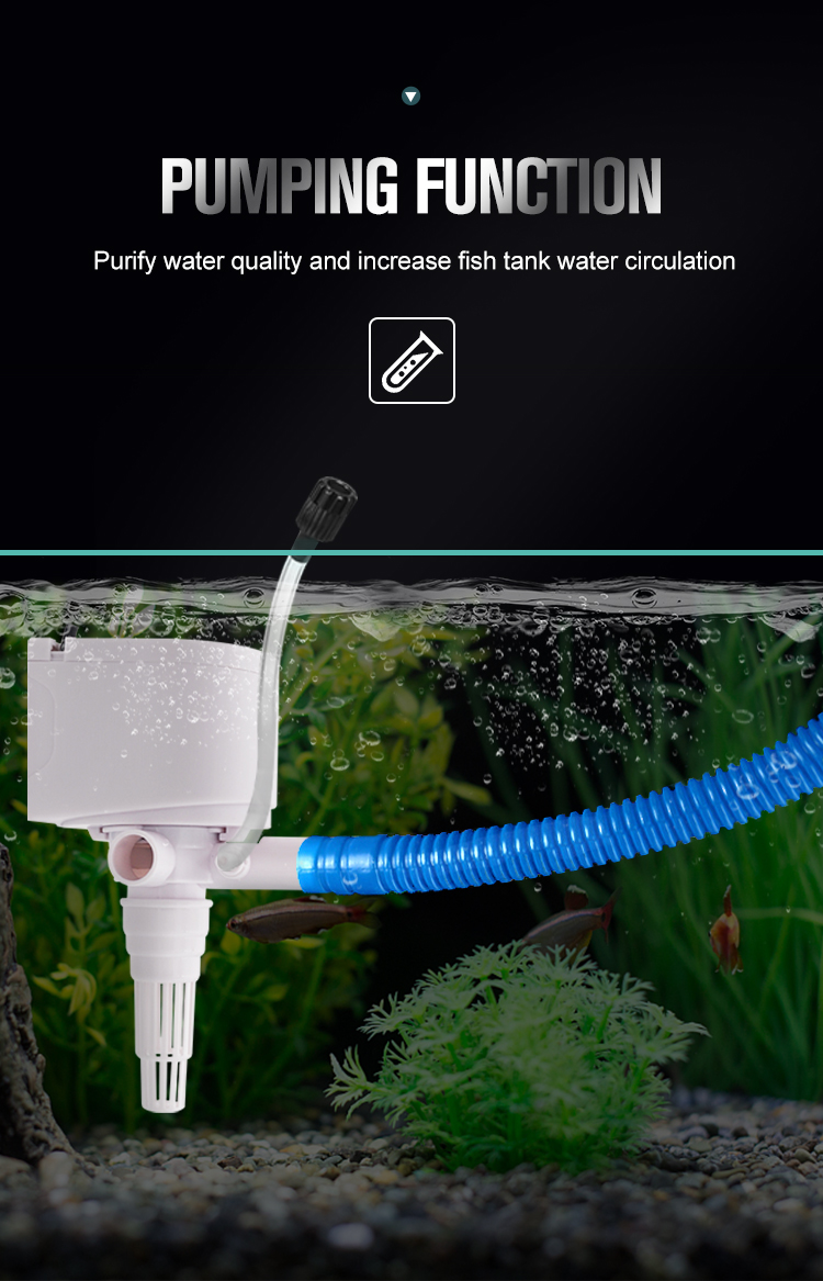 EKAN aquarium fish tank silent oxygen power head water submersible pump