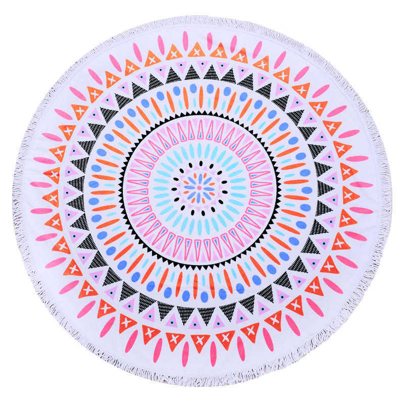 round microfiber beach towel