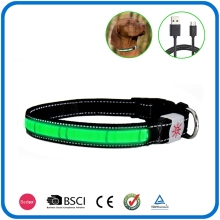 Usb Nylon Pet Dog Led Luminous Collar