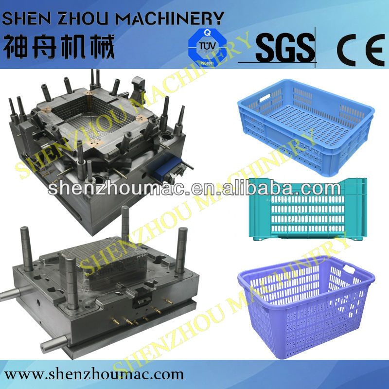 injection plastic mold plastic mold maker Plastic mould for Crate Good steel Completed mould making line Long working life with