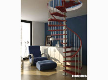 Classical Custom Spiral Staircases With Solid Wood Steps