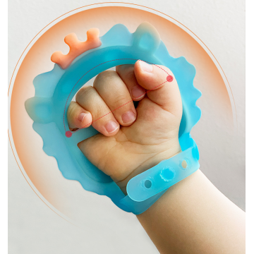 Benutzerdefinierte Baby Silikon Teether -Handschuhe