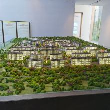 Custom Scale Artificial Architectural Miniatures with LED Lighting for Urban Planning and Real Estate