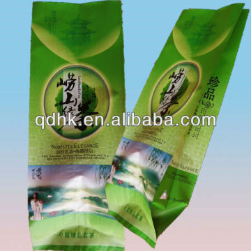 Plastic side gusset packaging bag for tea