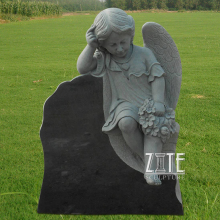 Natural Marble Hand Carved stone angel monuments tombstone