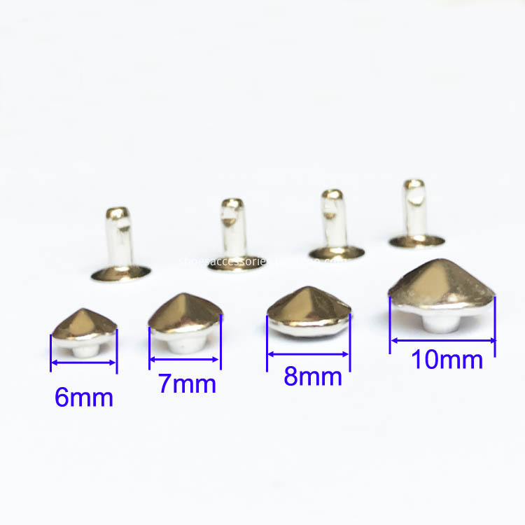 Silver-Plated Conical Rivets