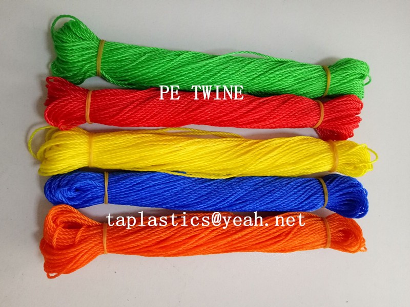 2mm,3mm ,4mm,5mm,6mm PP and polyethylene twisted monofilament rope in 100YD/200YD per coil