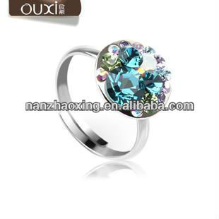 Round crystal fashion rings jewellery with Austrian crystal