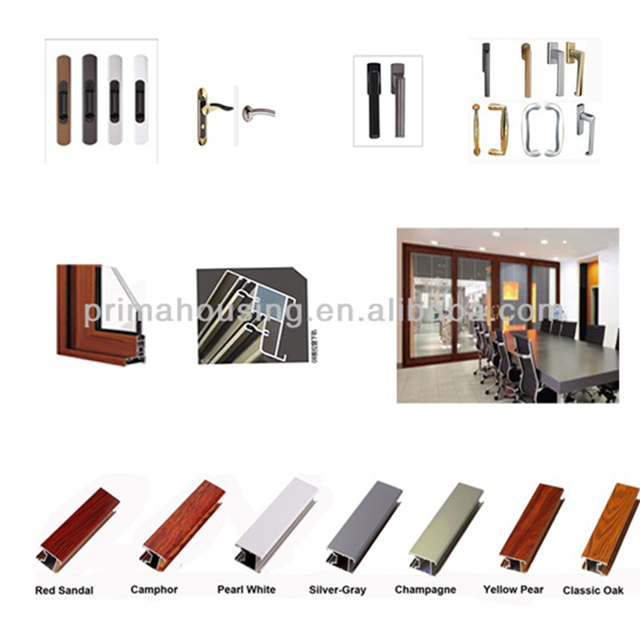 China supply soft closing double upvc glass sliding aluminum door price