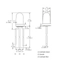 Cathod Cyffredin Gwyrdd Melyn Gwyrdd Bi-liw 5mm