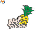 Logam logo logo makanan enamel pin lapel
