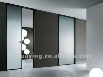 Interior Sliding Glass Block Wall Frosted