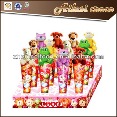 decorated Christmas plush toy with milk Chocolate(25g)