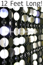 SILVER & CRYSTAL NON IRIDESCENT BEADED CURTAINS