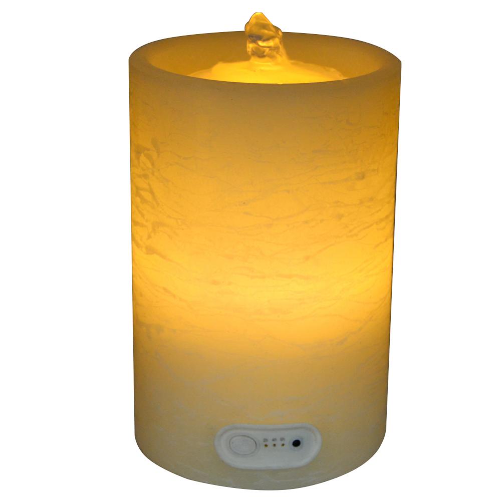 Led Rechargeable Wave Flat Candle With Button