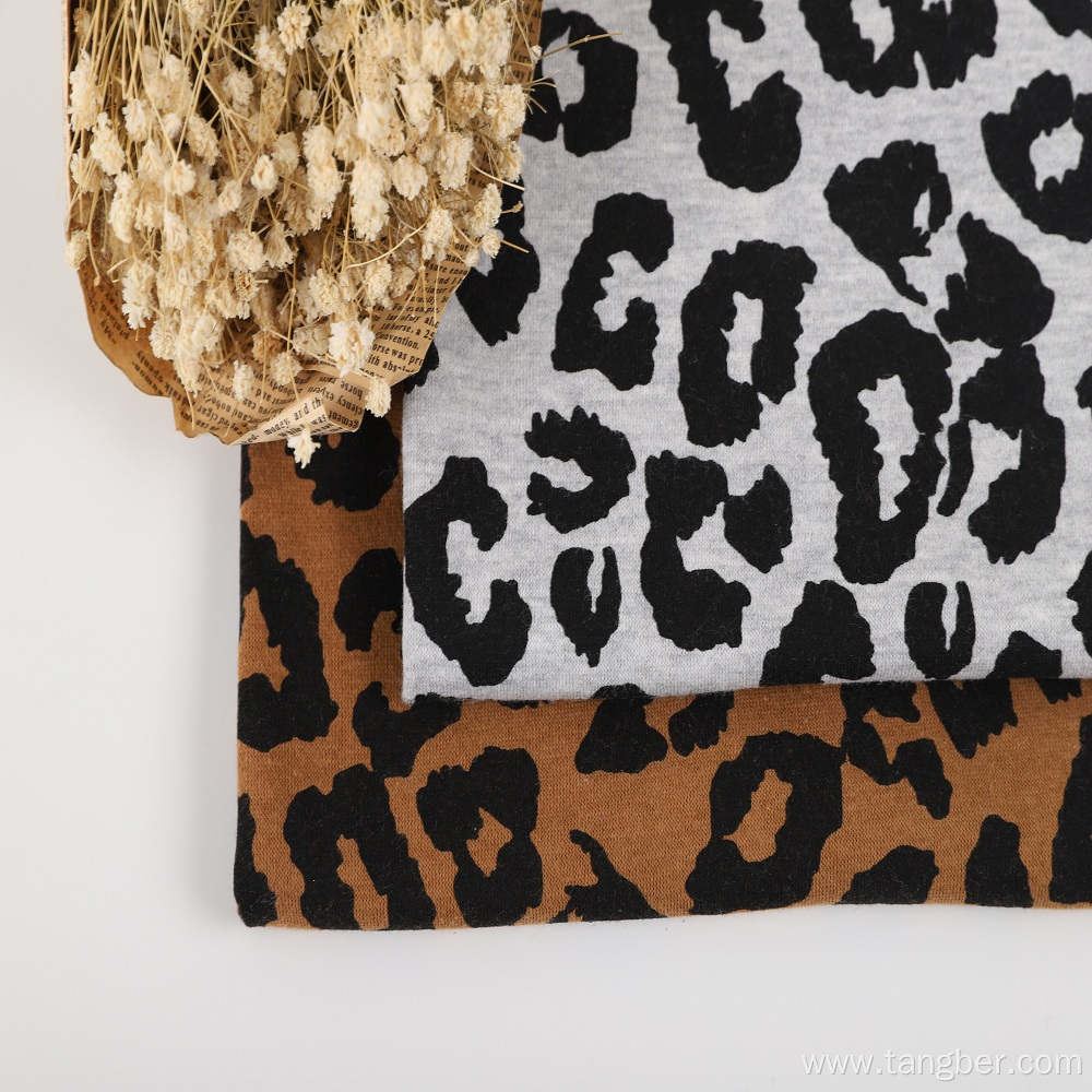 cvc brushed custom animal print fleece fabric