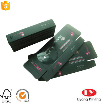 Cosmetic packaging rever tuck box with logo printed