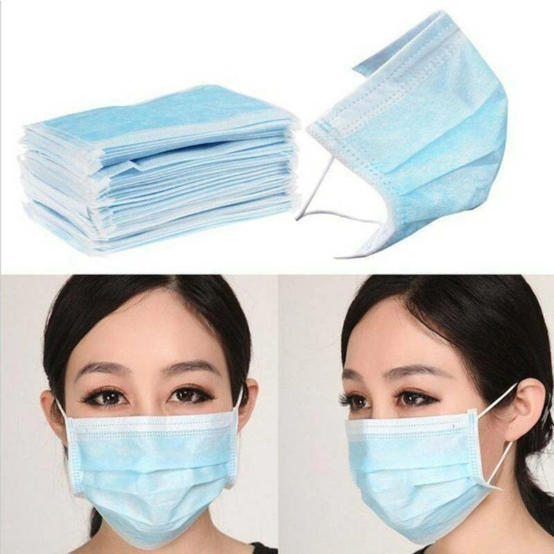 Disposable 3ply Blue Filter Breathable Earloop Face Mask