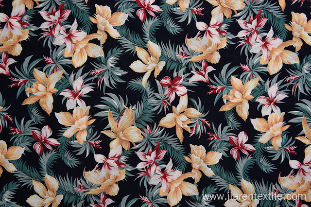 Competitive Price Yellow Flowers Pattern Printed Fabrics