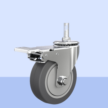 threaded stem TPR hospital bed swivel wheel