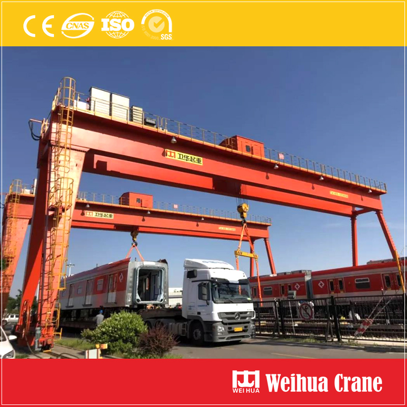 2 Gantry Cranes Lifting Train