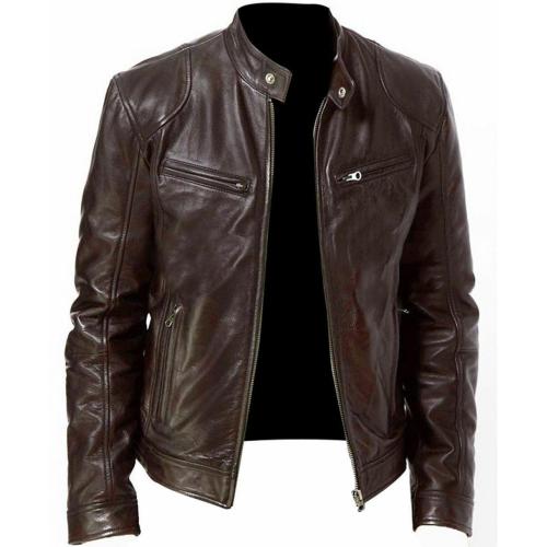 Custom Male Leather Jacket Design High Quality