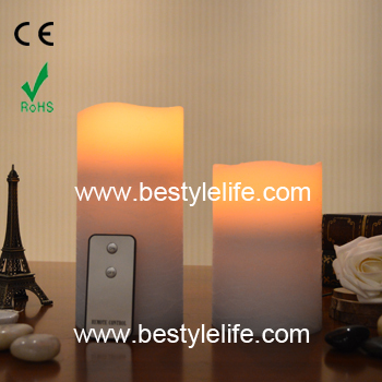 Fancy flashing remote control decorative paraffin wax LED candle light