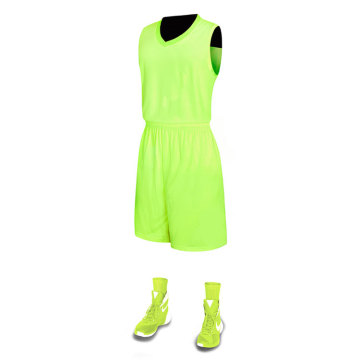 Uniforme de basquete com gola em V