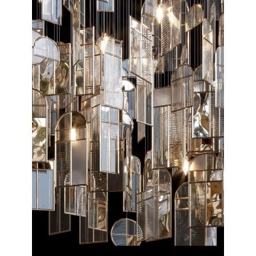 Pendant à lustre en cristal moderne personnalisable Lumière