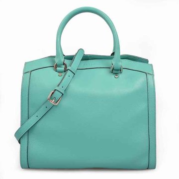 Leather Women Handbag Green Large Lady Business Bags