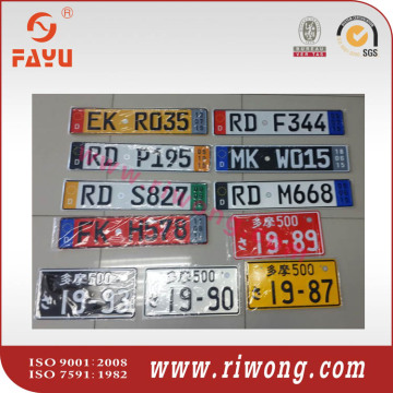 car embossing license plate OEM