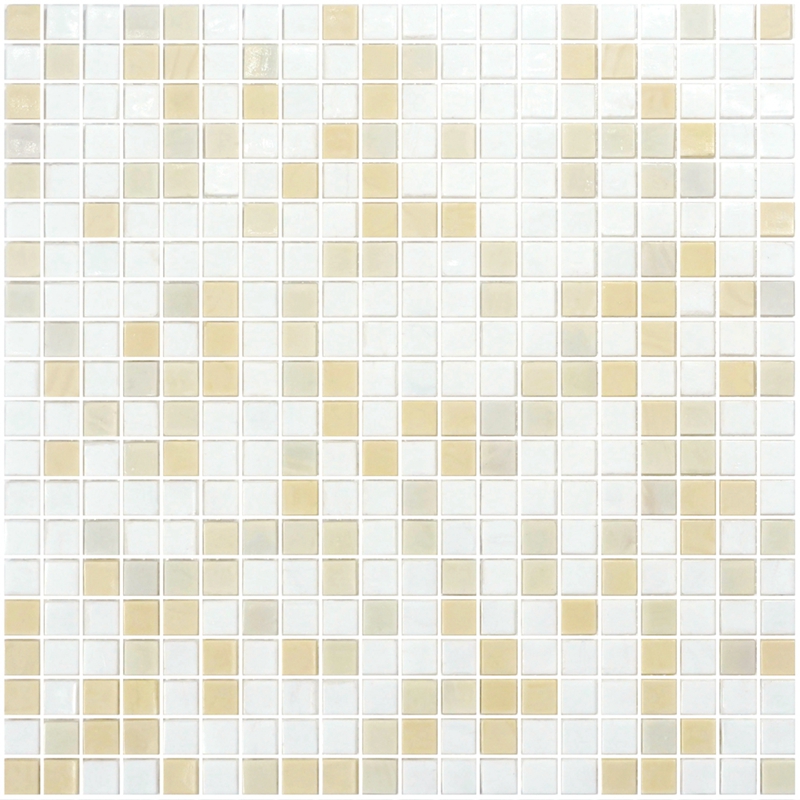 Glass mosaic tiles for kitchen floor