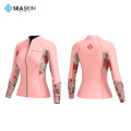 Seaskin 2 mm Nuevas mujeres de la chaqueta surfeadora manga larga