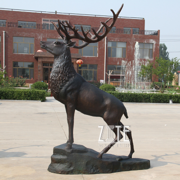 Life Size bronze brass standing elk statues